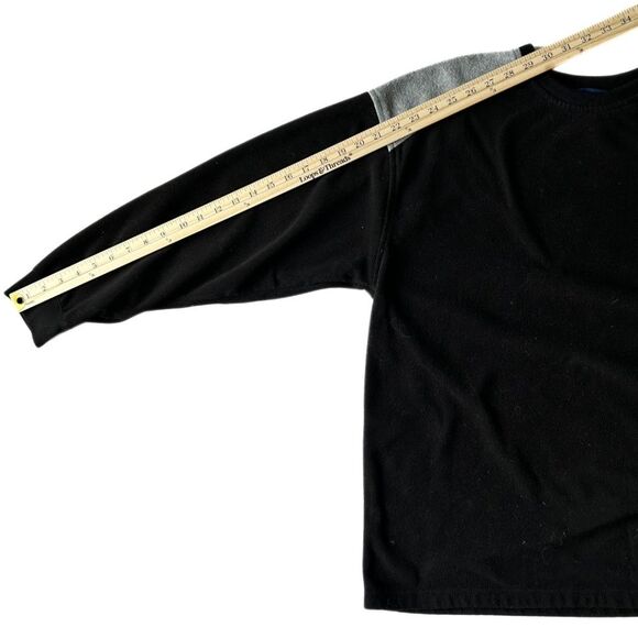 Nautica Pullover Fleece Crew Neck Black Gray Long Sleeve Sweater Men’s Sz L - Picture 8 of 8